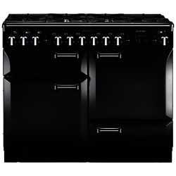 Rangemaster Leckford 110cm Dual Fuel Range Cooker Black/Chrome